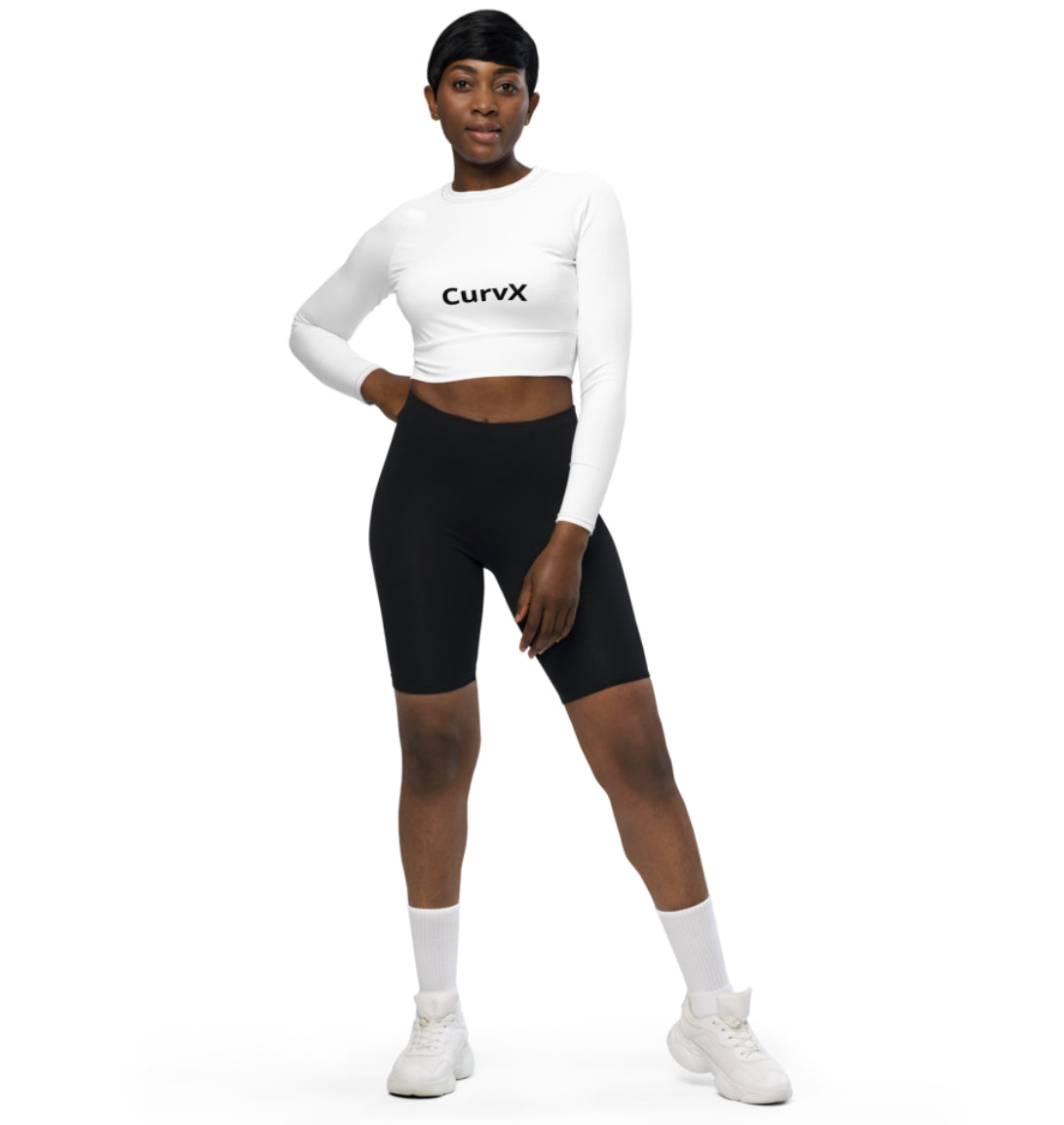 CurvX Recycled Long-Sleeve Crop Top