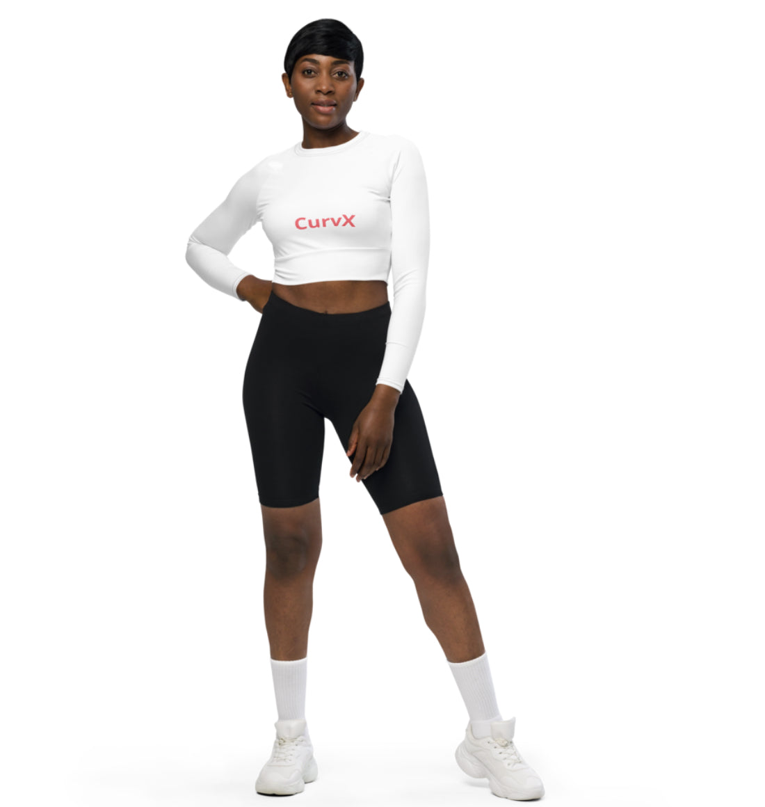 CurvX Recycled Long-Sleeve Crop Top