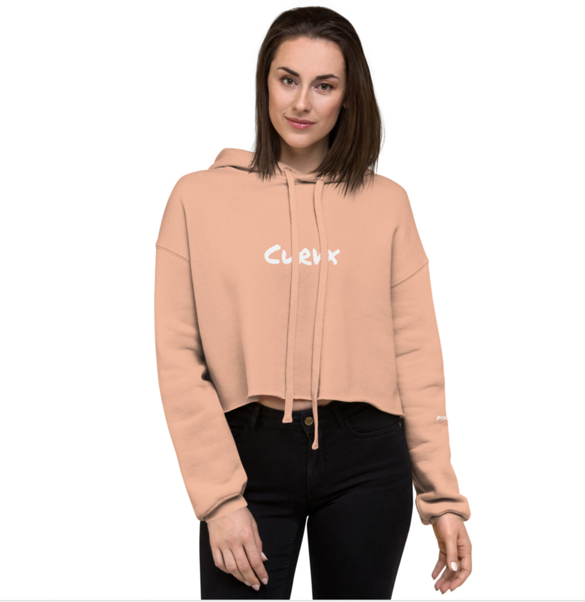 CurvX Tan Crop Hoodie