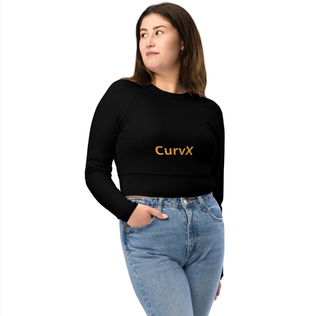 CurvX Recycled Long-Sleeve Crop Top