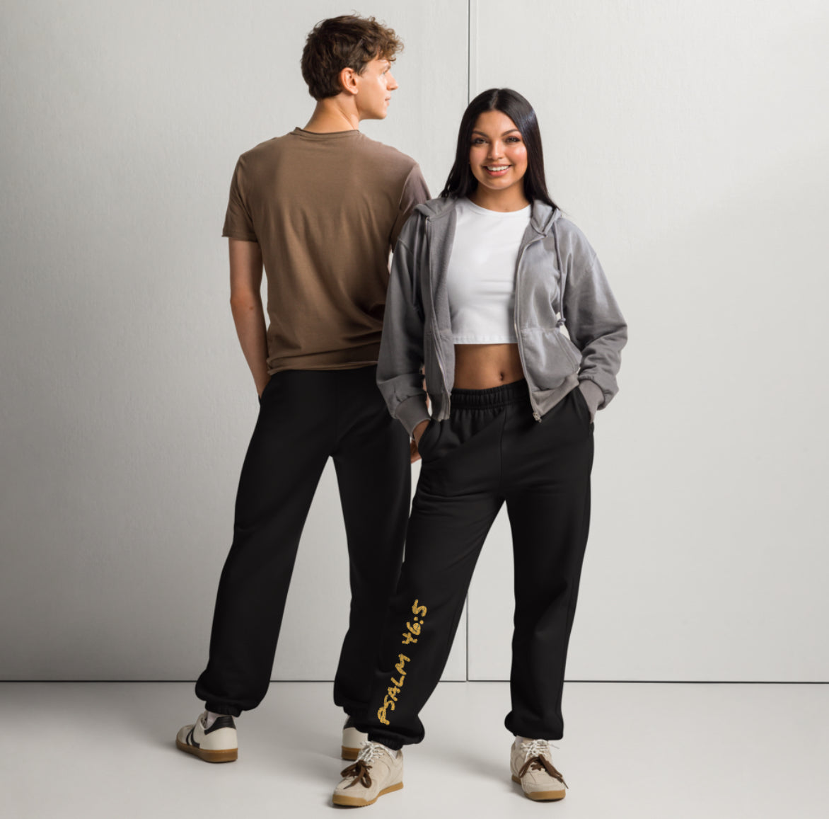 Psalm 46:5 CurvX Black Heavyweight Sweatpants